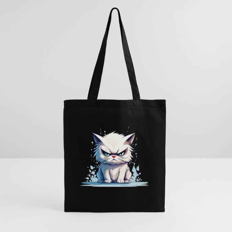 cat grumpy grumpy grumpy meow funny Tote Bag