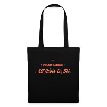 Reste Calme et Crois en Toi - Sac en tissu - noir - Devant