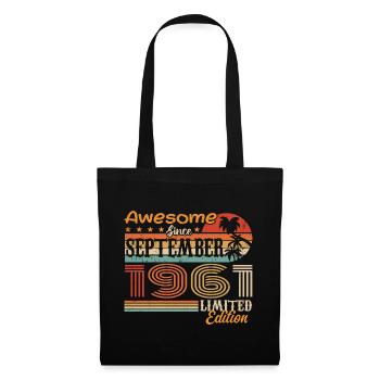Septembre 1961 - Anniversaire 1961 Septembre - Sac en tissu - noir - Devant