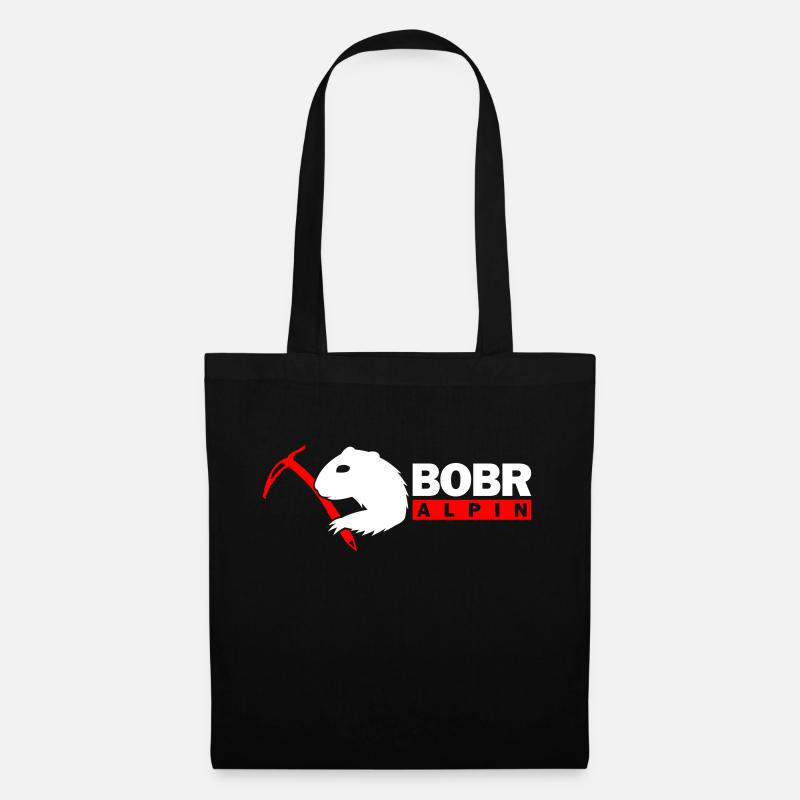 Bobr Alpin Logo - Stoffbeutel - Schwarz
