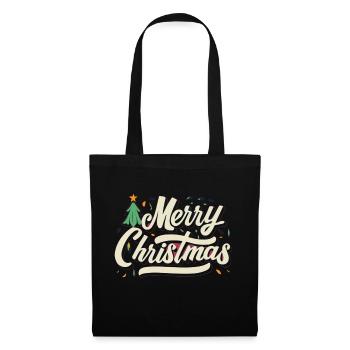 « Joyeux Noël » Noël à porter - Sac en tissu - noir - Devant