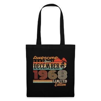 Rétro Vintage légendaire anniversaire décembre 1968 - Sac en tissu - noir - Devant