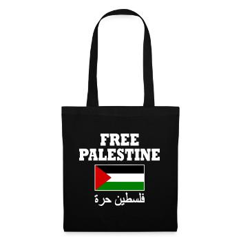 Free palestine - Stoffbeutel - Schwarz - Vorne