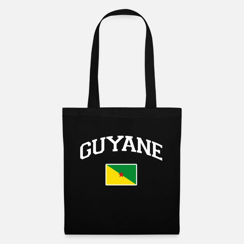 Flagge von Guyana - Yana - 973 - Kreyol Sat - Stoffbeutel - Schwarz