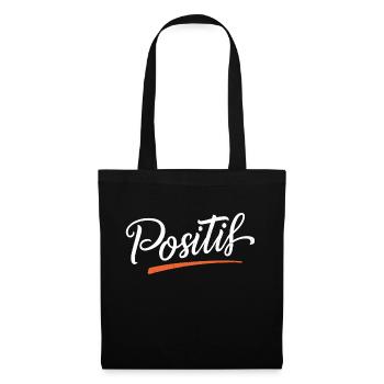 Positif - Sac en tissu - noir - Devant
