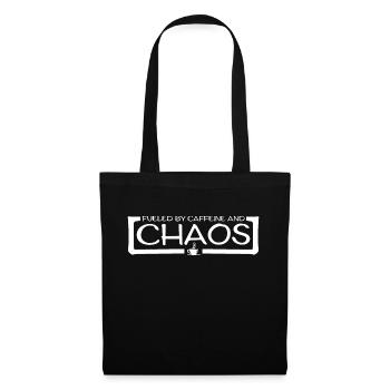 Alimenté par la caféine et le chaos Blague drôle sur le café - Sac en tissu - noir - Devant