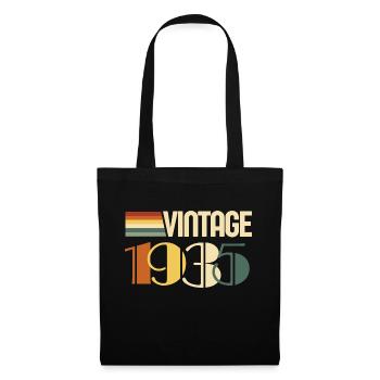Jahrgang 1935 - 1935 Jubiläumsgeschenk - Stoffbeutel - Schwarz - Vorne