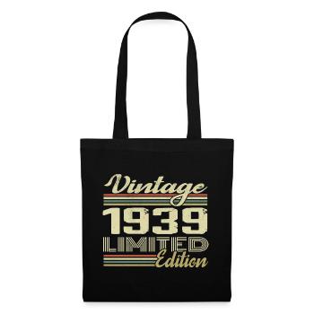 Anniversaire 85 Ans Millésime 1939 Cadeau 1939 - Sac en tissu - noir - Devant
