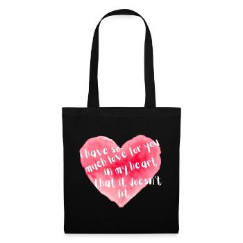 J’ai tellement d’amour pour toi dans mon cœur - Sac en tissu - noir - Devant
