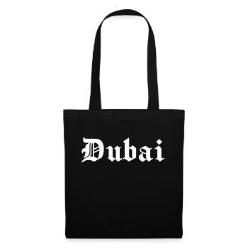 Dubai, gothic, schrift - Stoffbeutel - Schwarz - Vorne