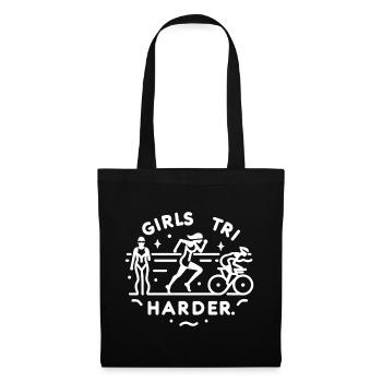 Girls Tri Harder 10 - Tote Bag - black - Front