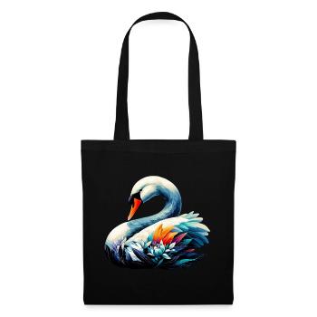 Cygne - Sac en tissu - noir - Devant