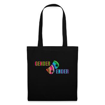 Gender-Bender hat den Regenbogen gefunden - Stoffbeutel - Schwarz - Vorne