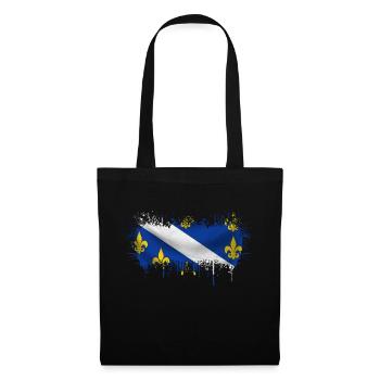 Bosnie-Herzégovine europe sarajavo drapeau mostar - Sac en tissu - noir - Devant