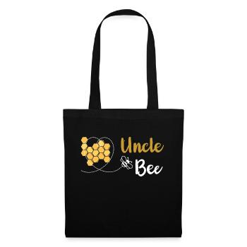 Onkel der Biene 1. Geburtstag Outfit Erster Bienentag - Stoffbeutel - Schwarz - Vorne