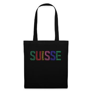 SUISSE. PAYS. GENEVE. HUMOUR. DRAPEAU. GENEVE - Sac en tissu - noir - Devant