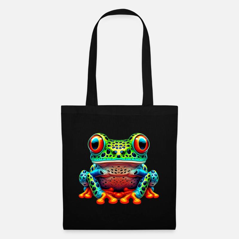Frosch - Stoffbeutel - Schwarz