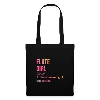 flûte - Sac en tissu - noir - Devant