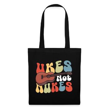 Ukulele Lover Music Ukulele Kostüm Ukulele Merch - Stoffbeutel - Schwarz - Vorne