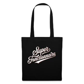 Super fonctionnaire - Sac en tissu - noir - Devant