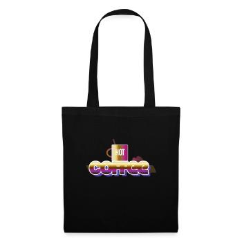 Heißer Kaffee - Stoffbeutel - Schwarz - Vorne