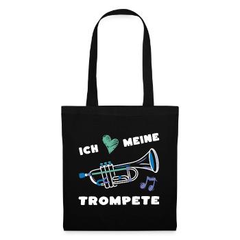 Ich liebe meine Trompete - Musik Musiker Musikerin - Stoffbeutel - Schwarz - Vorne