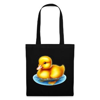 Ente Ente Ente Ente Ente - Stoffbeutel - Schwarz - Vorne