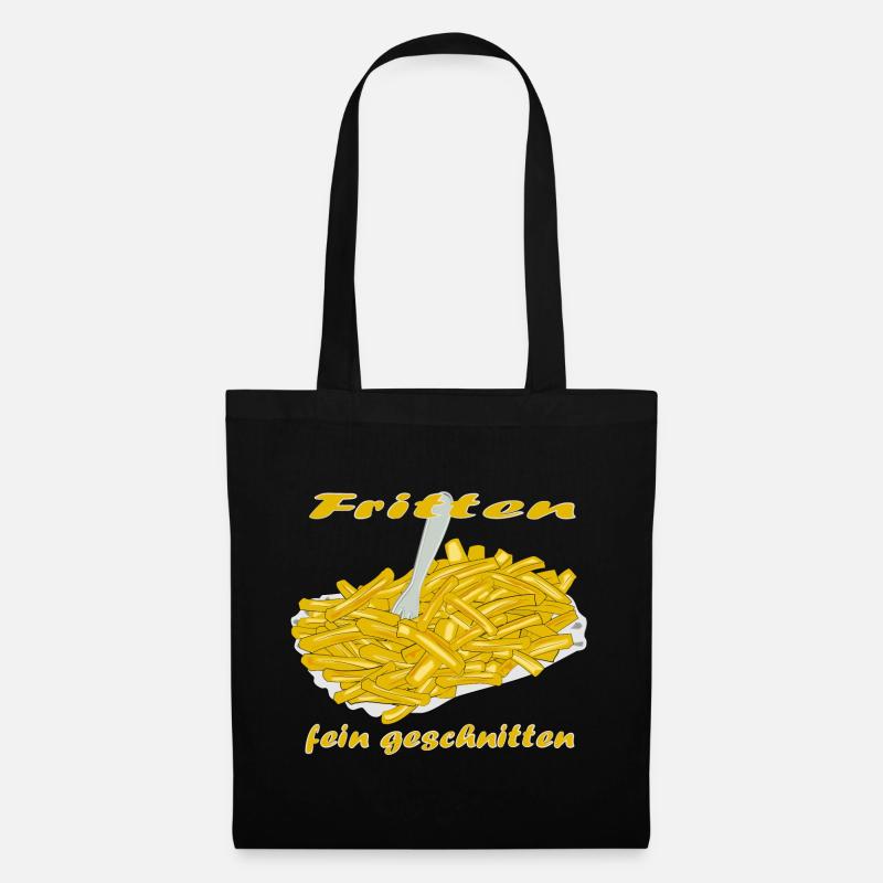 Pommes Frittes - Stoffbeutel - Schwarz