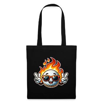 Golf Flames Balle de golf de feu - Sac en tissu - noir - Devant