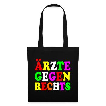 Ärzte gegen rechts - Stoffbeutel - Schwarz - Vorne
