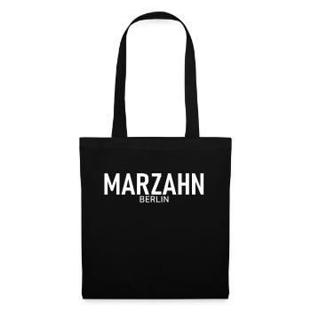 Marzahn - Berlin - Deutschland - Bezirk - Stoffbeutel - Schwarz - Vorne