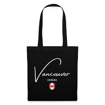 Vancouver Canada, design minimaliste élégant - Sac en tissu - noir - Devant