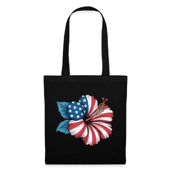 Fleuriste Fleur d'hibiscus Jour de l'Indépendance 4e - Sac en tissu - noir - Devant