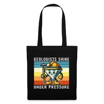 Geologists Under Pressure Cartoon Diamond - Tote Bag - black - Front