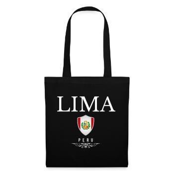 Lima Pérou, Lima design minimaliste élégant - Sac en tissu - noir - Devant