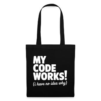 My Code Works! (I Have No Idea Why) - Tote Bag - black - Front