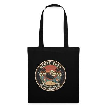 Rente de retraité Début de la retraite Chat Propriétaire de chat - Sac en tissu - noir - Devant