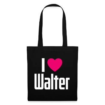 J’adore Walter Cœur Rose J’aime Walter - Sac en tissu - noir - Devant