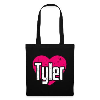J’aime Tyler Coeur Rose J’aime Tyler - Sac en tissu - noir - Devant