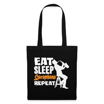 Eat Sleep Saxophone Repeat Saxophonist - Tote Bag - black - Front