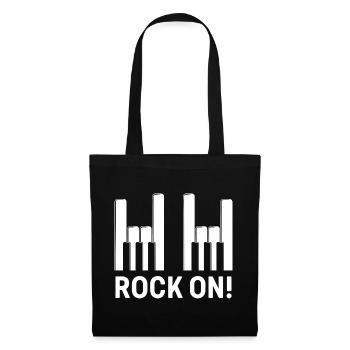 Rock On Piano Keys - Tote Bag - black - Front