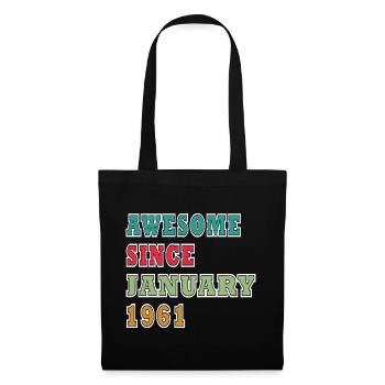 65e anniversaire Original janvier 1961 - Sac en tissu - noir - Devant