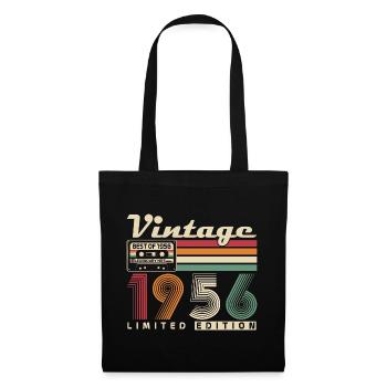 Original 1956 Vintage Vintage Anniversaire Rétro - Sac en tissu - noir - Devant