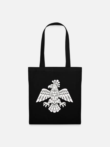 Aztekischer Adler Totem Muster - Stoffbeutel - Schwarz