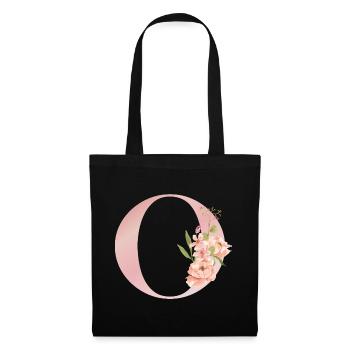 C Floral Pastel Monogram - Tote Bag - black - Front