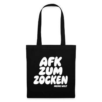 AFK Zum Zocken – Meine Welt - Tote Bag - black - Front