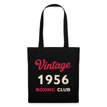 Vintage 1956 – Boxing Club Retro Geburtsjahr - Stoffbeutel - Schwarz - Vorne