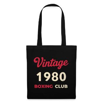 Vintage 1980 – Boxing Club Retro Birth Year - Tote Bag - black - Front