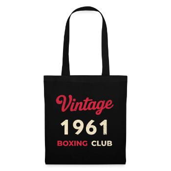 Vintage 1961 – Boxing Club Retro Birth Year - Tote Bag - black - Front