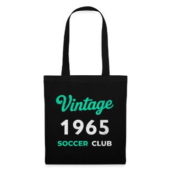 Vintage 1965 – Soccer Club Retro Birth Year - Tote Bag - black - Front